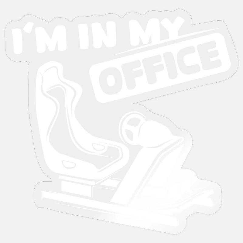 sim racing Sprüche SImulator gaming racer lustig - Sticker Größe S (10 x 10 cm) - Transparent glänzend
