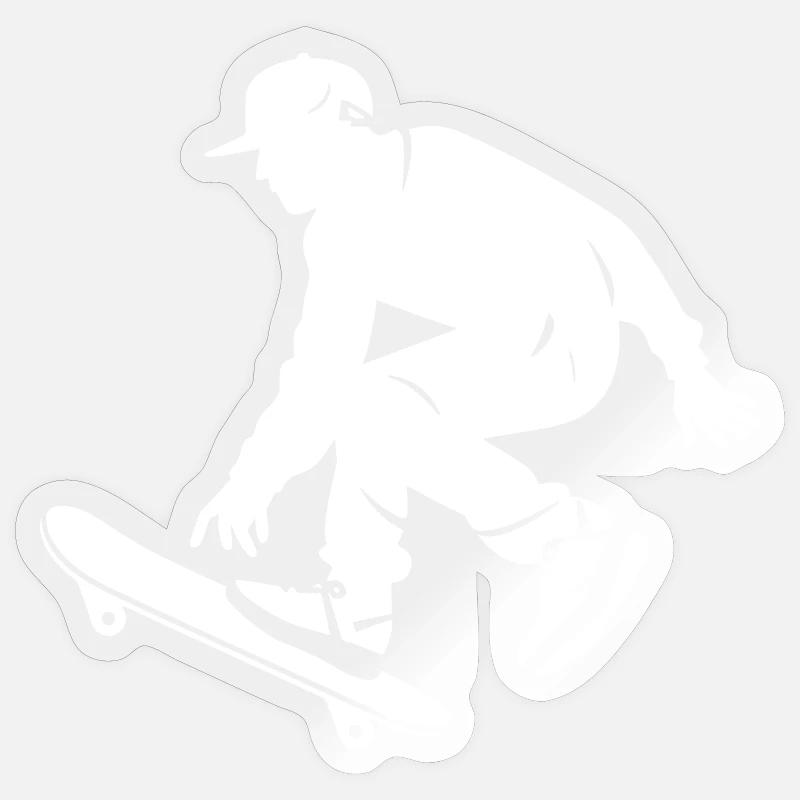 Skateboarding Junge Sticker Größe S (10 x 10 cm)