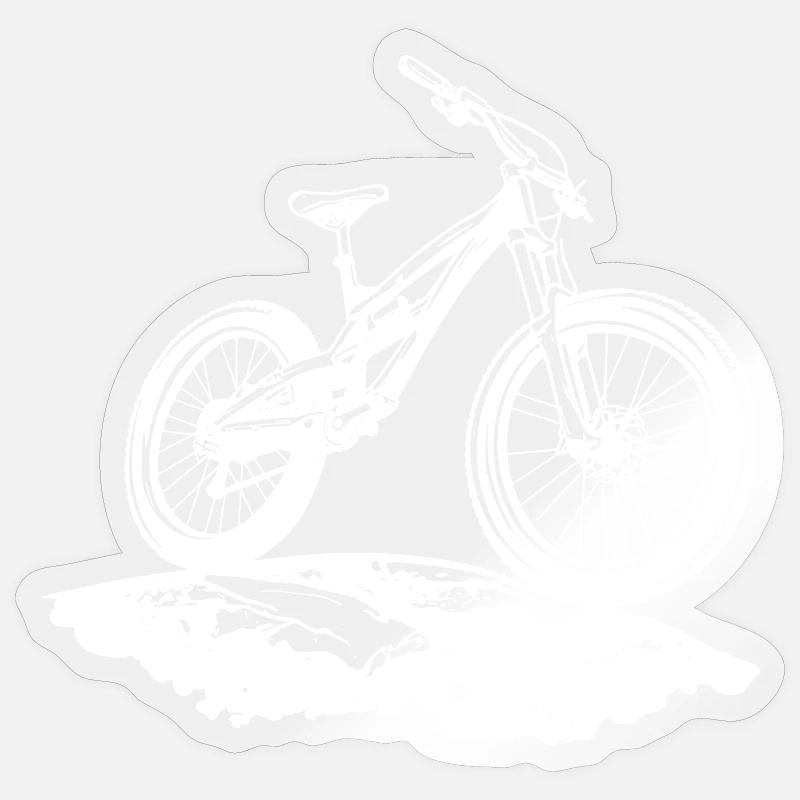 Mountain bikers Sticker size S (10 x 10 cm)