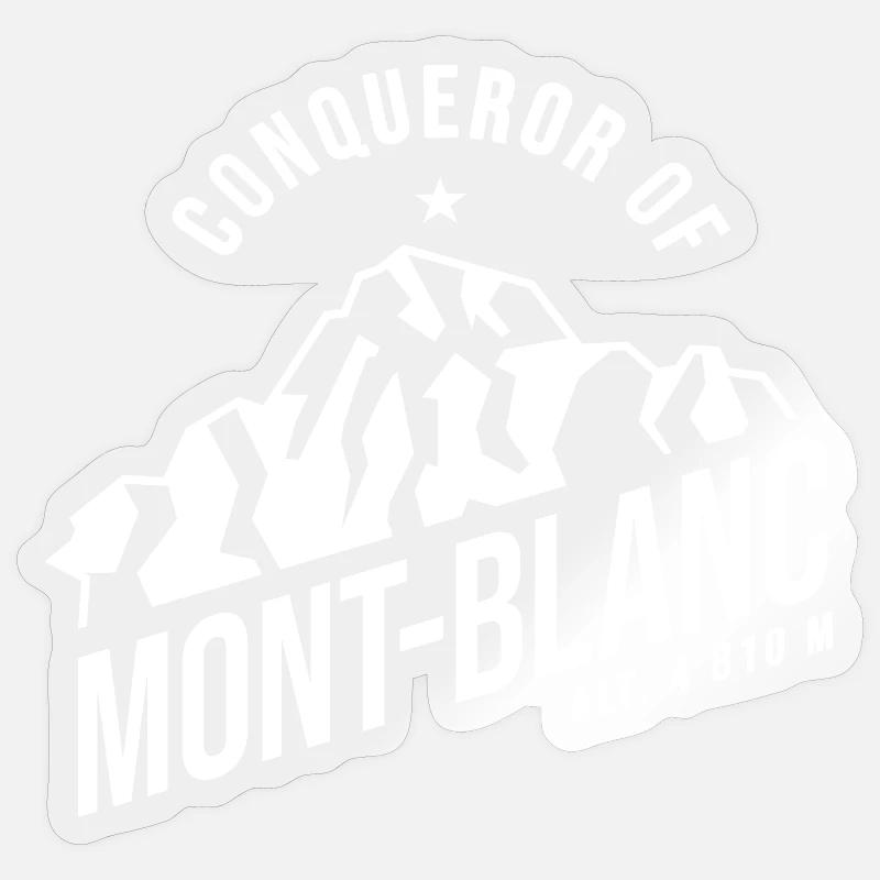 conquérant du Mont Blanc - Sticker taille S (10 x 10 cm) - brillant transparent