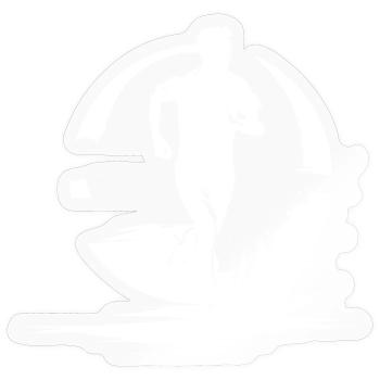 Marathon Junge Zeichnung - Sticker Größe S (10 x 10 cm) - Transparent glänzend - Vorne