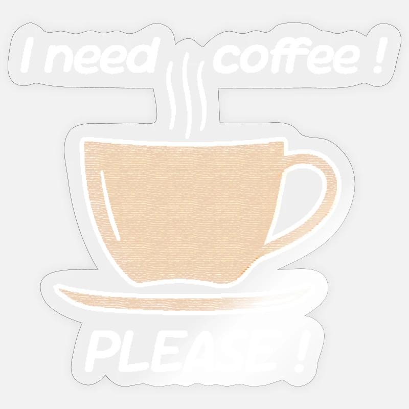 Need Coffee Please Cup Graphic Sticker size S (10 x 10 cm)