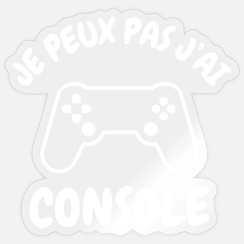 I can't I consoled - Sticker size S (10 x 10 cm) - transparent glossy