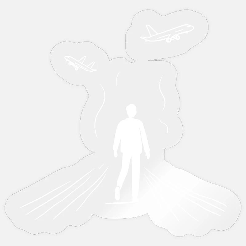Plane Spotter - Sticker Größe S (10 x 10 cm) - Transparent glänzend