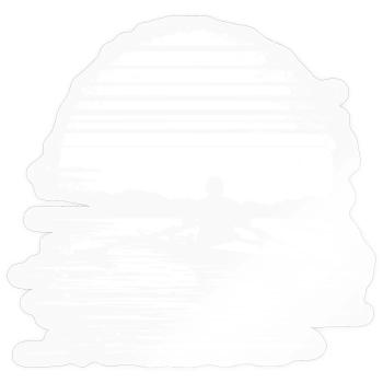 Croquis d’aviron - Sticker taille S (10 x 10 cm) - brillant transparent - Devant
