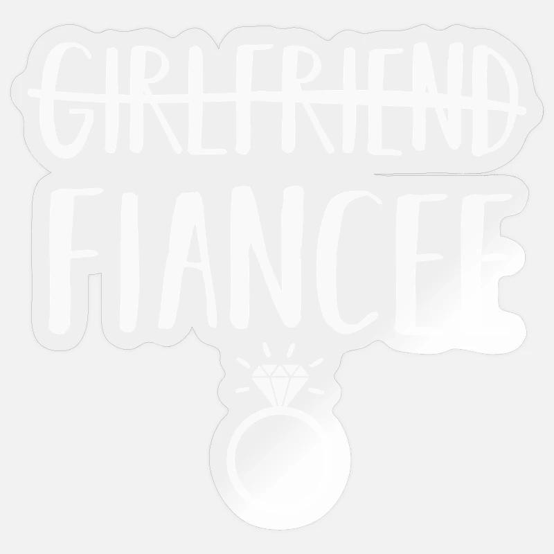 Fiancée - Sticker size S (10 x 10 cm) - transparent glossy