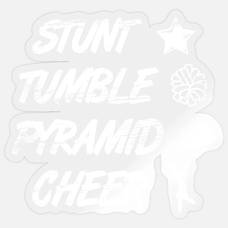 Cascade Culbute Pyramide Cheer Sticker taille S (10 x 10 cm)
