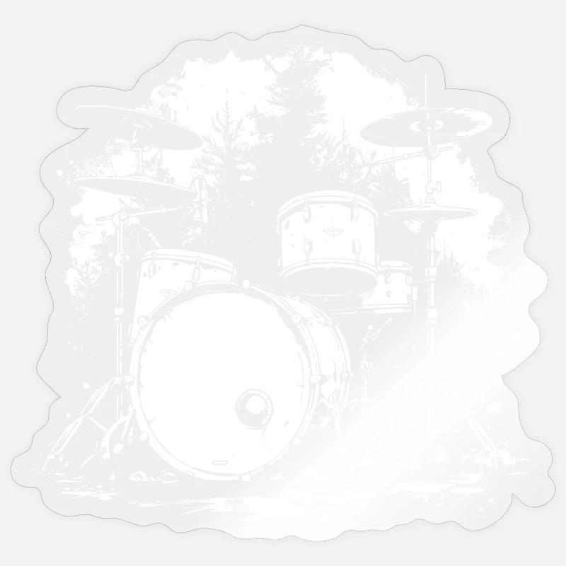 Percussion - Sticker size S (10 x 10 cm) - transparent glossy