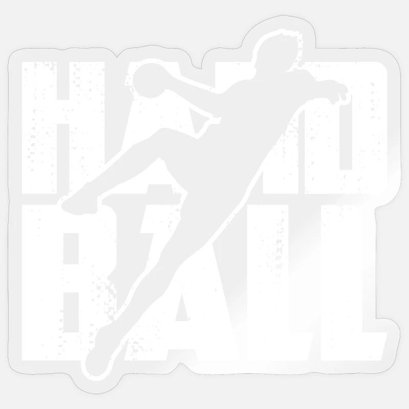 Fun handball - Sticker size S (10 x 10 cm) - transparent glossy