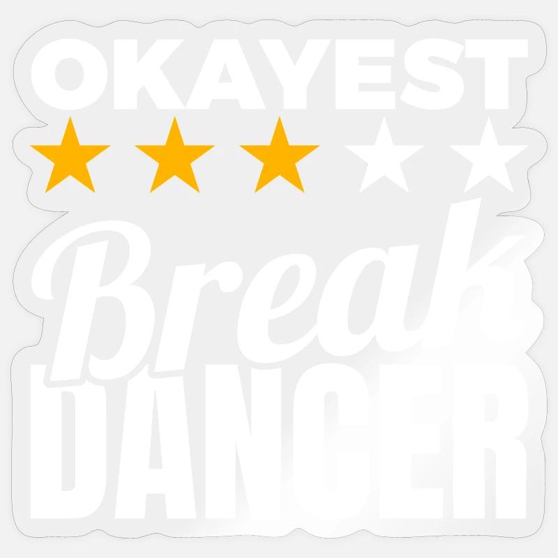 Durchschnittlicher B Boy Sticker Größe S (10 x 10 cm)