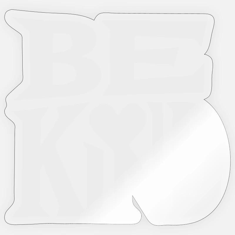 Be kind slogan with heart Sticker size S (10 x 10 cm)