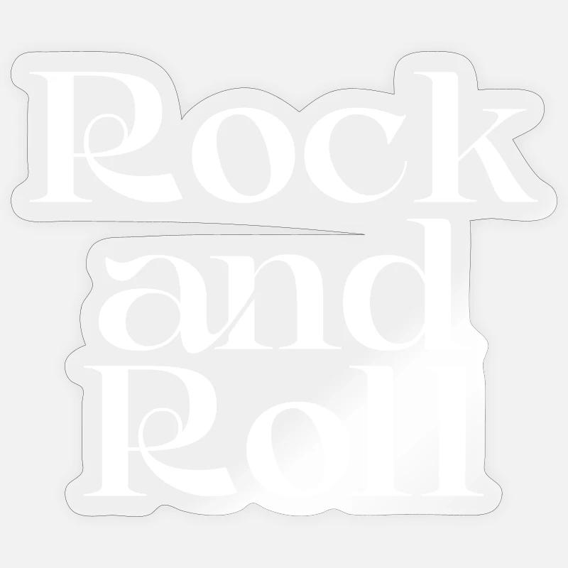 Conception typographique vintage rock and roll Sticker taille S (10 x 10 cm)
