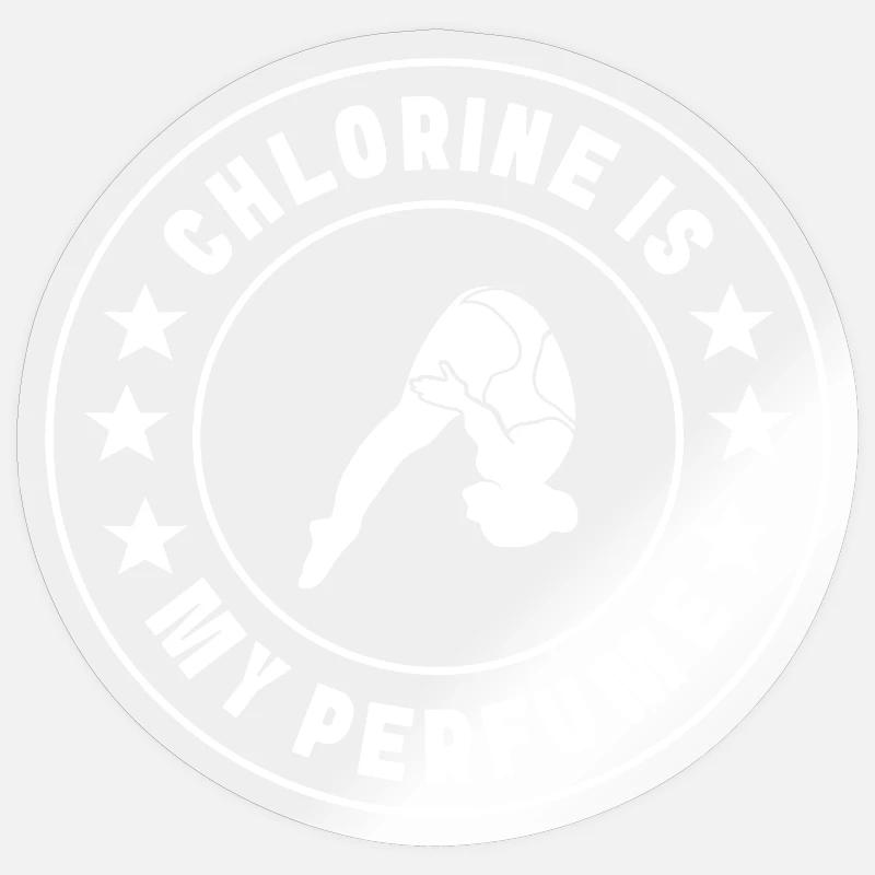 Plongeoir - Sticker taille S (10 x 10 cm) - brillant transparent