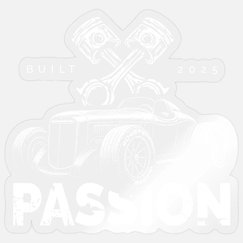 Construit Passion Hot Rod 2025 - Sticker taille S (10 x 10 cm) - brillant transparent