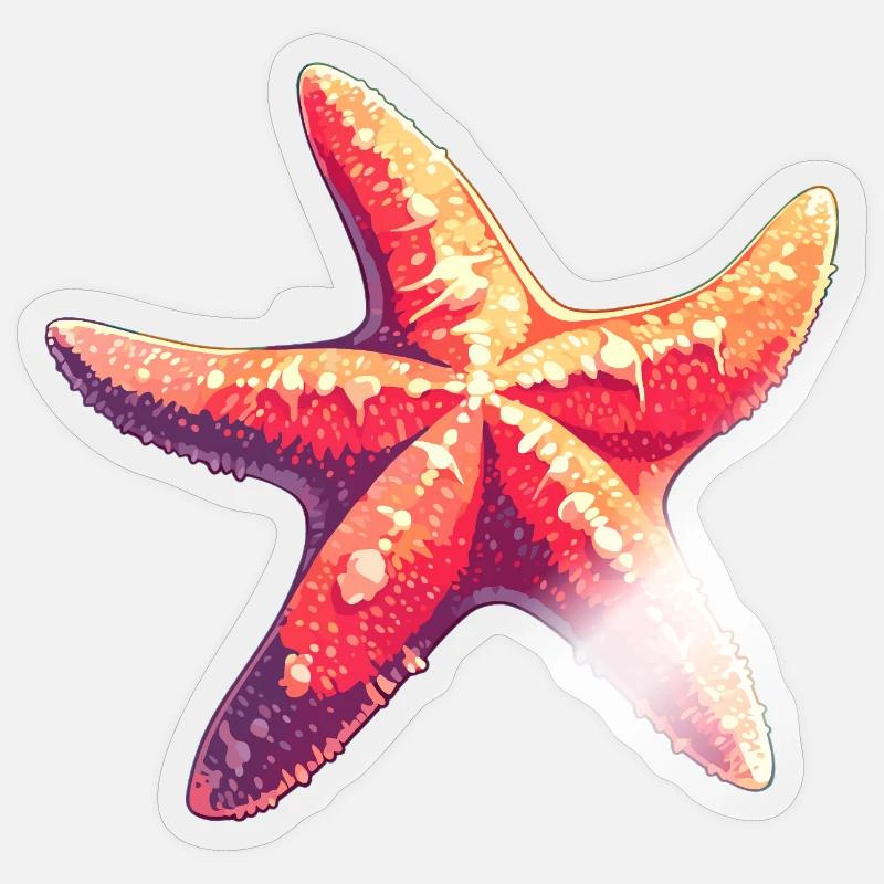 Starfish Starfish - Sticker size S (10 x 10 cm) - transparent glossy