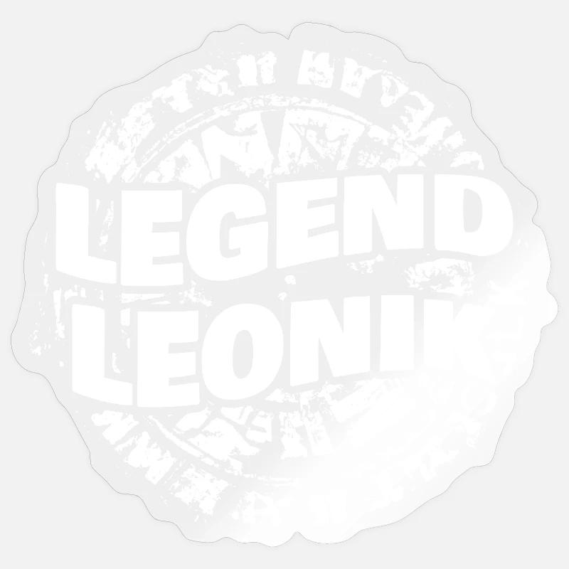 Mann Leonik - Sticker Größe S (10 x 10 cm) - Transparent glänzend