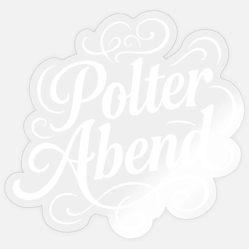 Polterabend Junggesellen Sticker Größe S (10 x 10 cm)