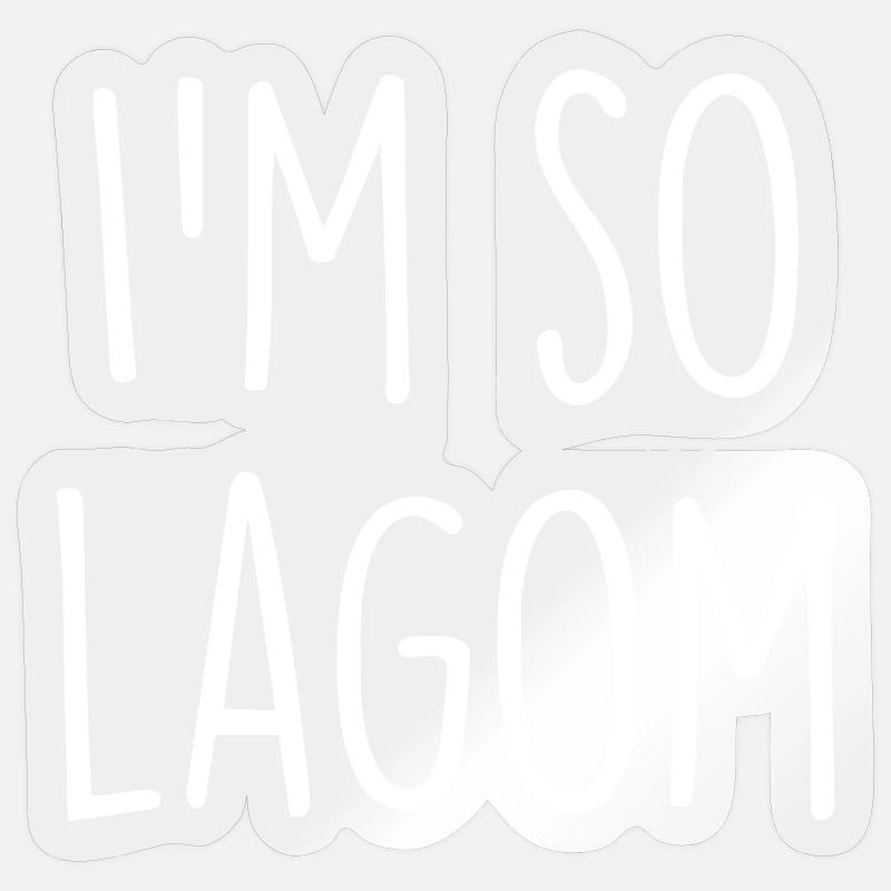 Lagom Sverige Suède Sticker taille S (10 x 10 cm)