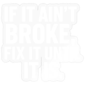 Handyman Sayings for DIY Mechanic Table - Sticker size S (10 x 10 cm) - transparent glossy - Front