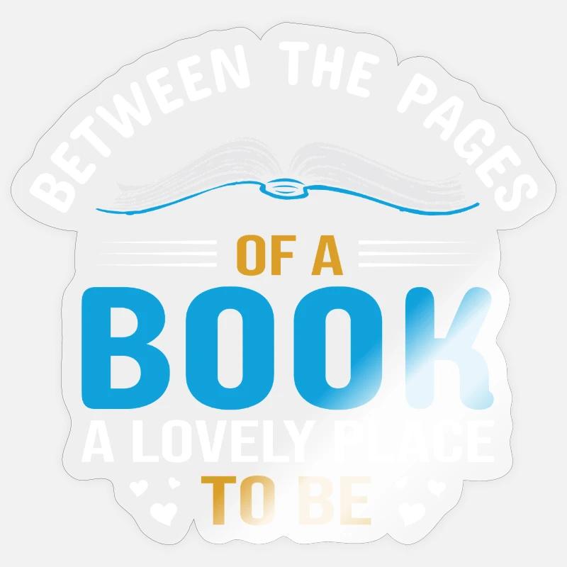 Zwischen den Seiten eines Buches - Sticker Größe S (10 x 10 cm) - Transparent glänzend