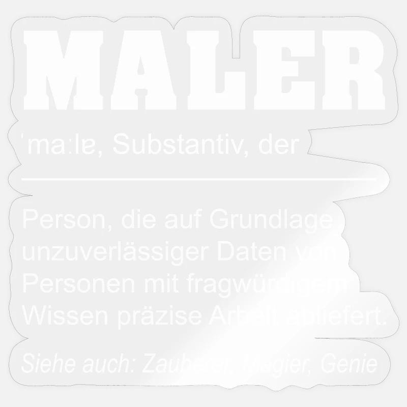 Funny Definition Painter Profession - Sticker size S (10 x 10 cm) - transparent glossy