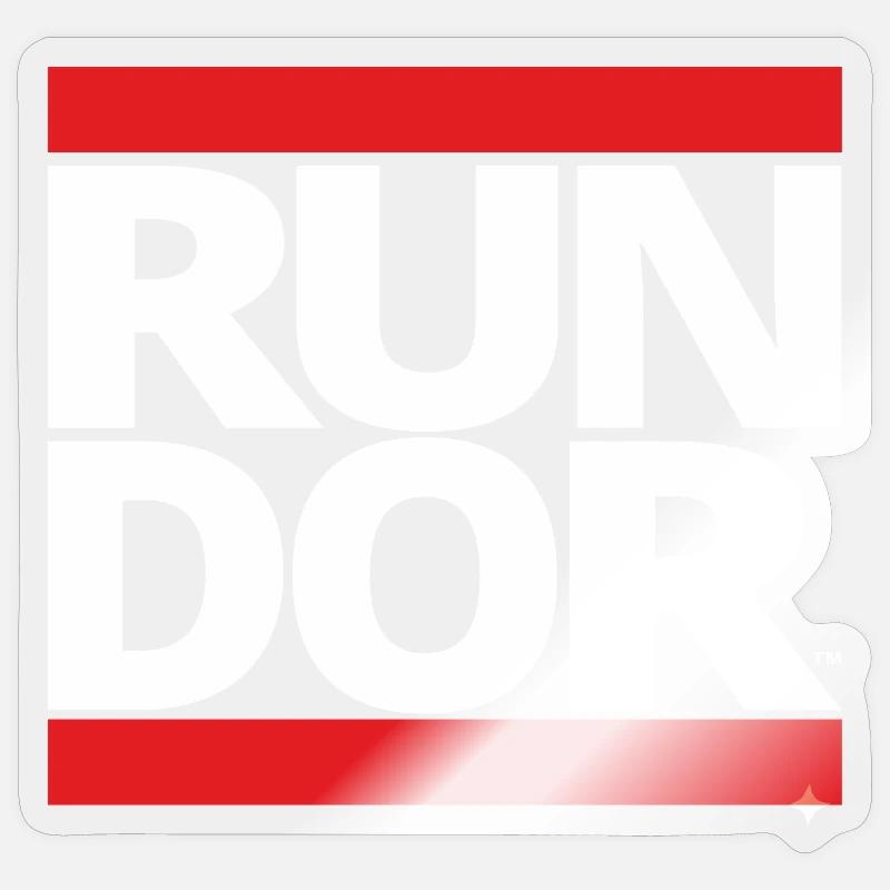 Courir - Sticker taille S (10 x 10 cm) - brillant transparent