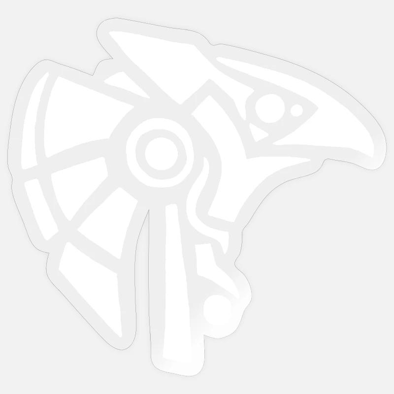 Dieu égyptien Horus (blanc) Sticker taille S (10 x 10 cm)