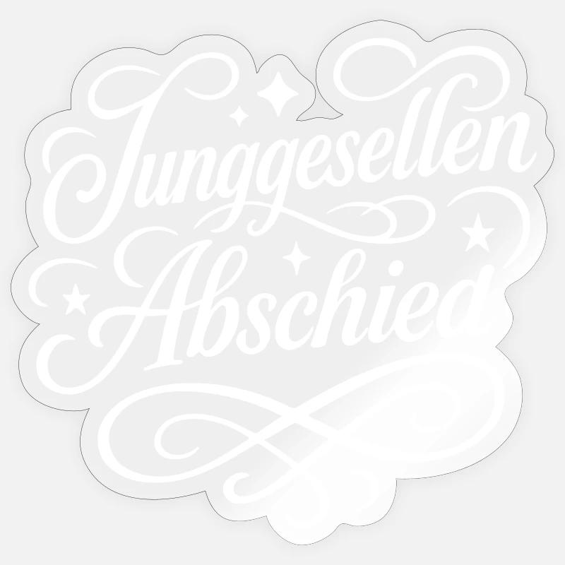 Junggesellenabschied Jga - Sticker Größe S (10 x 10 cm) - Transparent glänzend