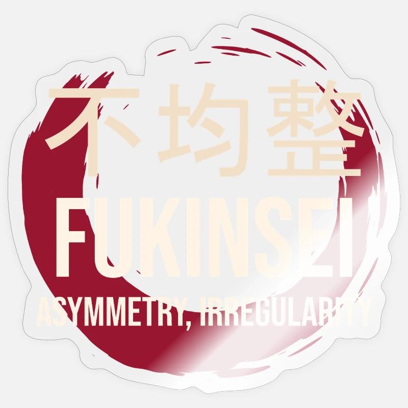 FUKINSEI Asymmetry Circle - Sticker size S (10 x 10 cm) - transparent glossy