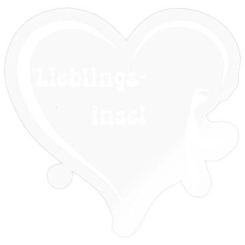 Lieblingsinsel Sylt - Sticker Größe S (10 x 10 cm) - Transparent glänzend - Vorne