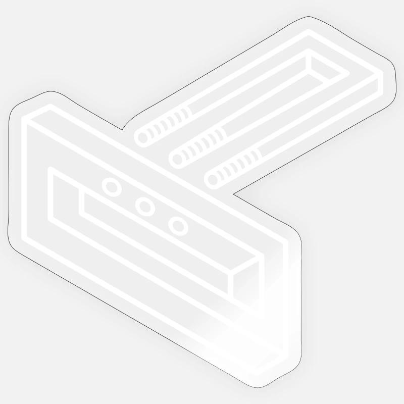 Impossible form – optical illusion for nerds Sticker size S (10 x 10 cm)