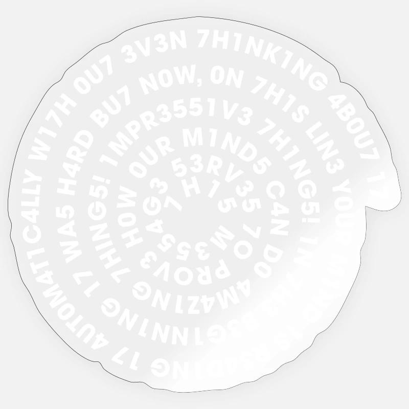 Leetspeak Spiral – Nerd Code 1337 Geek Design Sticker size S (10 x 10 cm)
