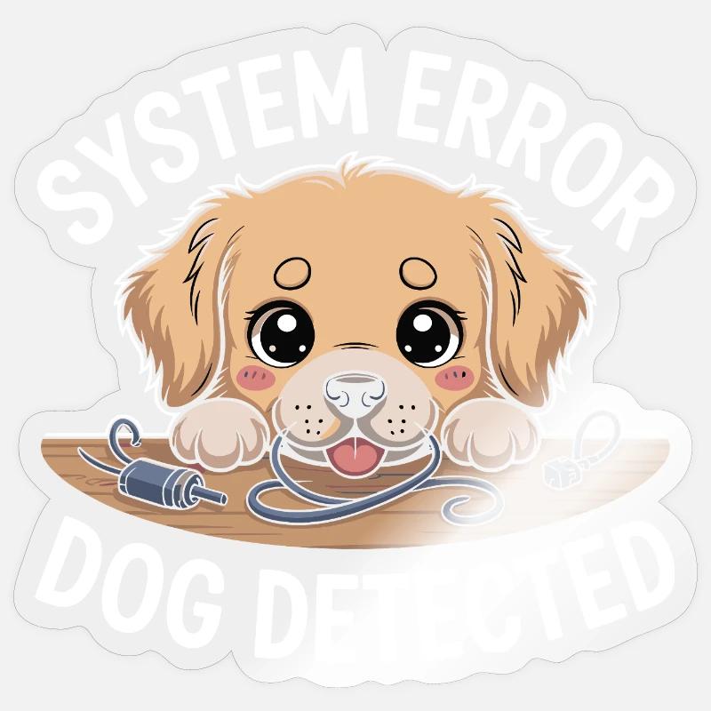 Labrador mignon, chien drôle de fauteurs de troubles Sticker taille S (10 x 10 cm)