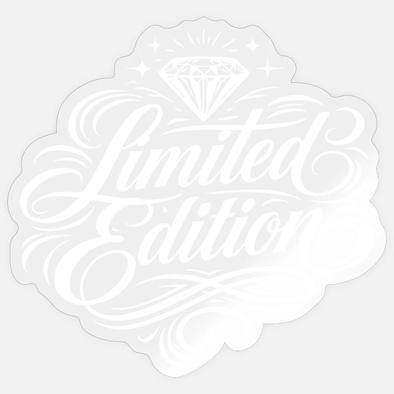 Lettrage en édition limitée - Sticker taille S (10 x 10 cm) - brillant transparent