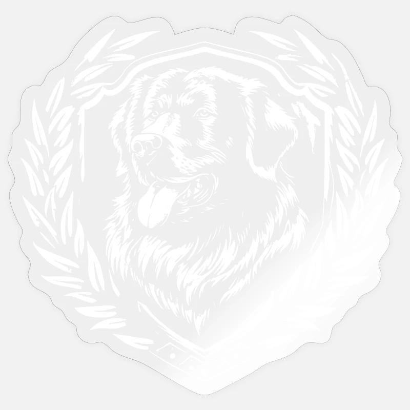 Blason en couronne de phoque - Sticker taille S (10 x 10 cm) - brillant transparent