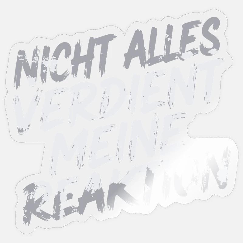Null Reaktion - ist mir egal Sticker Größe S (10 x 10 cm)
