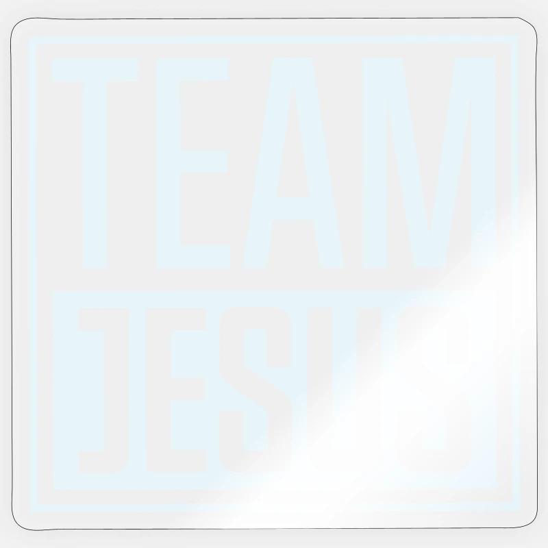 Équipe Jésus - Sticker taille S (10 x 10 cm) - brillant transparent