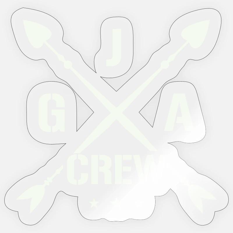 Jga Crew Junggesellenabschied - Sticker Größe S (10 x 10 cm) - Transparent glänzend