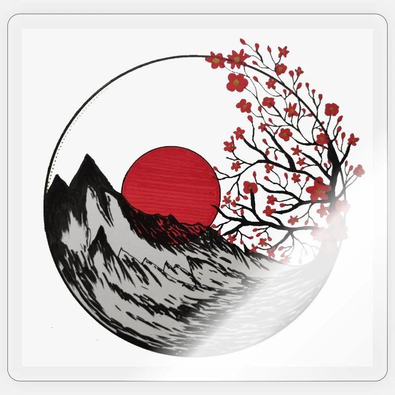 Mount Fuji Sticker size S (10 x 10 cm)