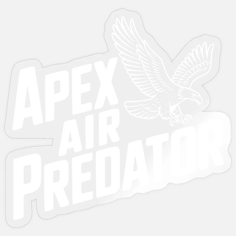 Apex Air Predator - Sticker taille S (10 x 10 cm) - brillant transparent