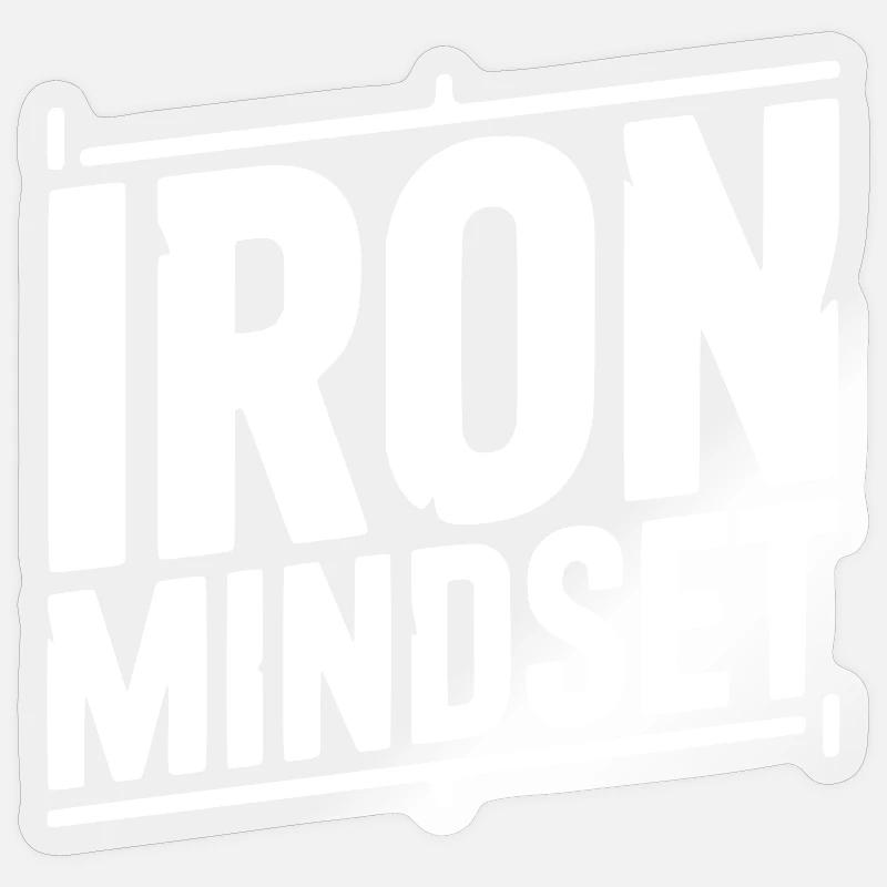 Mentalité de fer - Sticker taille S (10 x 10 cm) - brillant transparent