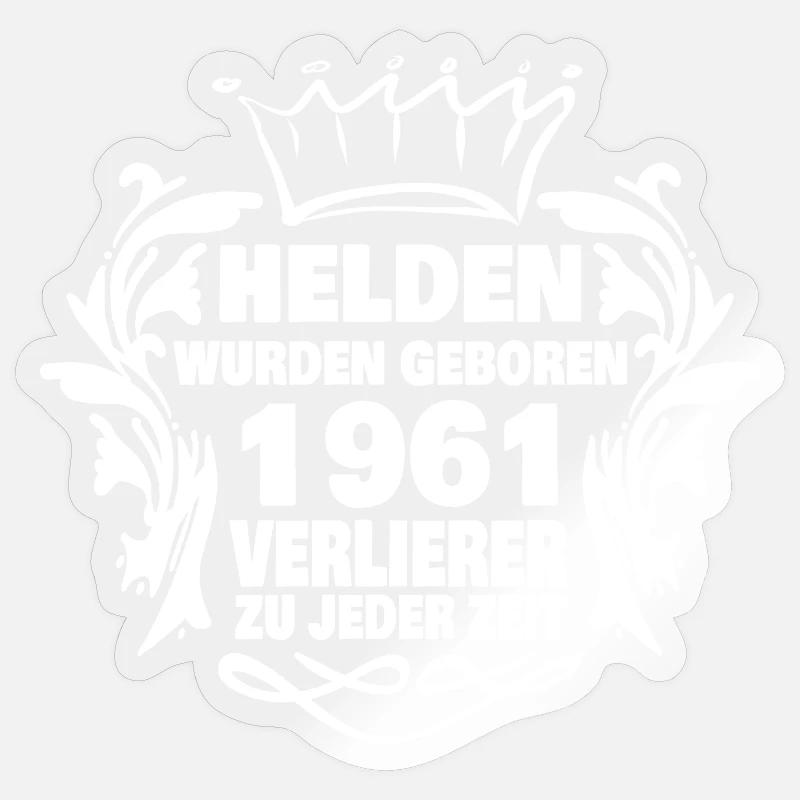 1961 - Sticker size S (10 x 10 cm) - transparent glossy