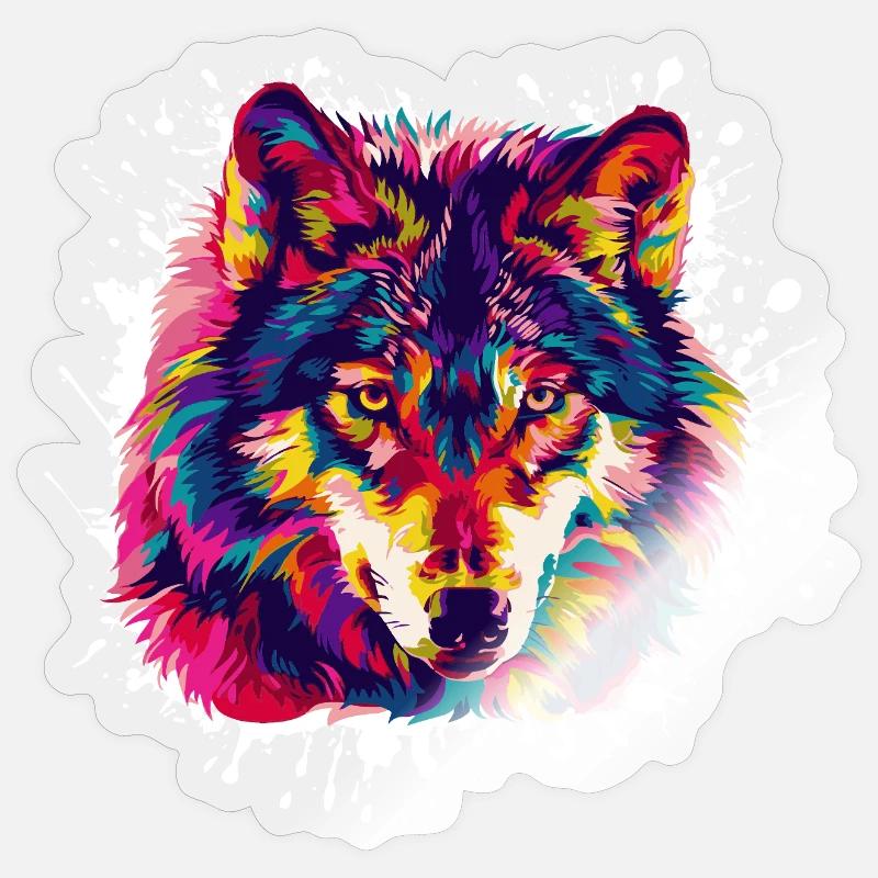 Wolf Tier Animal Sticker size S (10 x 10 cm)