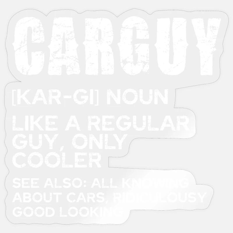 CarGuy Distressed Typografie Sticker Größe S (10 x 10 cm)