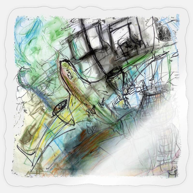 Airplane - Sticker Größe S (10 x 10 cm) - Transparent glänzend