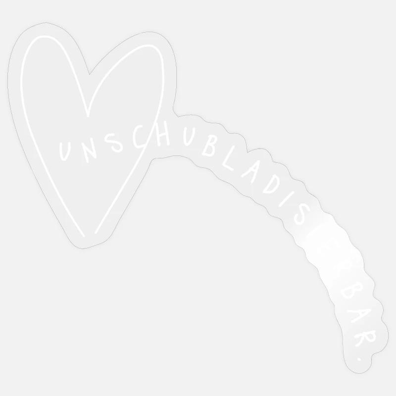 Unpigeonable – Statement for Individuality - Sticker size S (10 x 10 cm) - transparent glossy