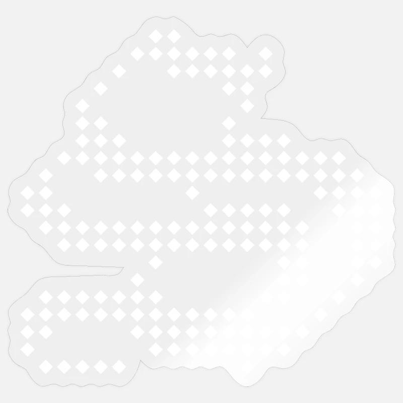 S-Buchstabe-Punktwellen-Abstraktes Muster - Sticker Größe S (10 x 10 cm) - Transparent glänzend
