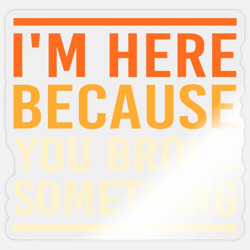 Installateur Klempner - Sticker Größe S (10 x 10 cm) - Transparent glänzend