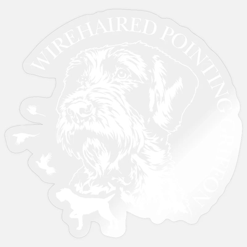 Wirehaired Pointing Griffon Jagdhunde Wilsigns  Sticker Größe S (10 x 10 cm)