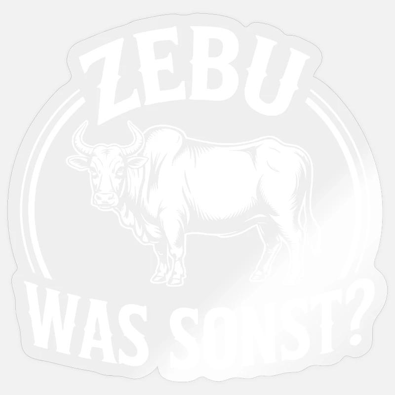 Zebu What Else Retro Logo - Sticker size S (10 x 10 cm) - transparent glossy